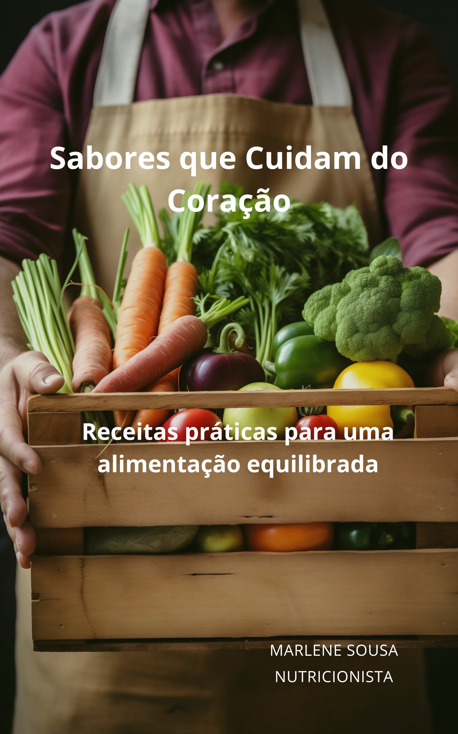 Pessoa segurando caixa de madeira com vegetais frescos recém-colhidos